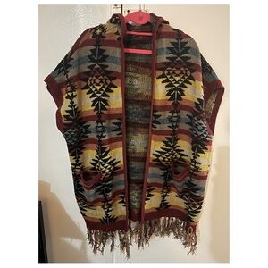 American Eagle Multi-coloured boho cardigan with fringe XS/S